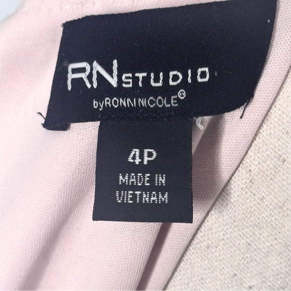 Ronni Nicole Dress 4P Floral Blush Chiffon Maxi - Picture 12 of 12